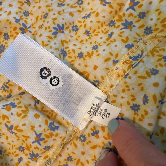 🔥 New GAP® Yellow Floral Babydoll Dress size XL X-Large NWT - Picture 10 of 11
